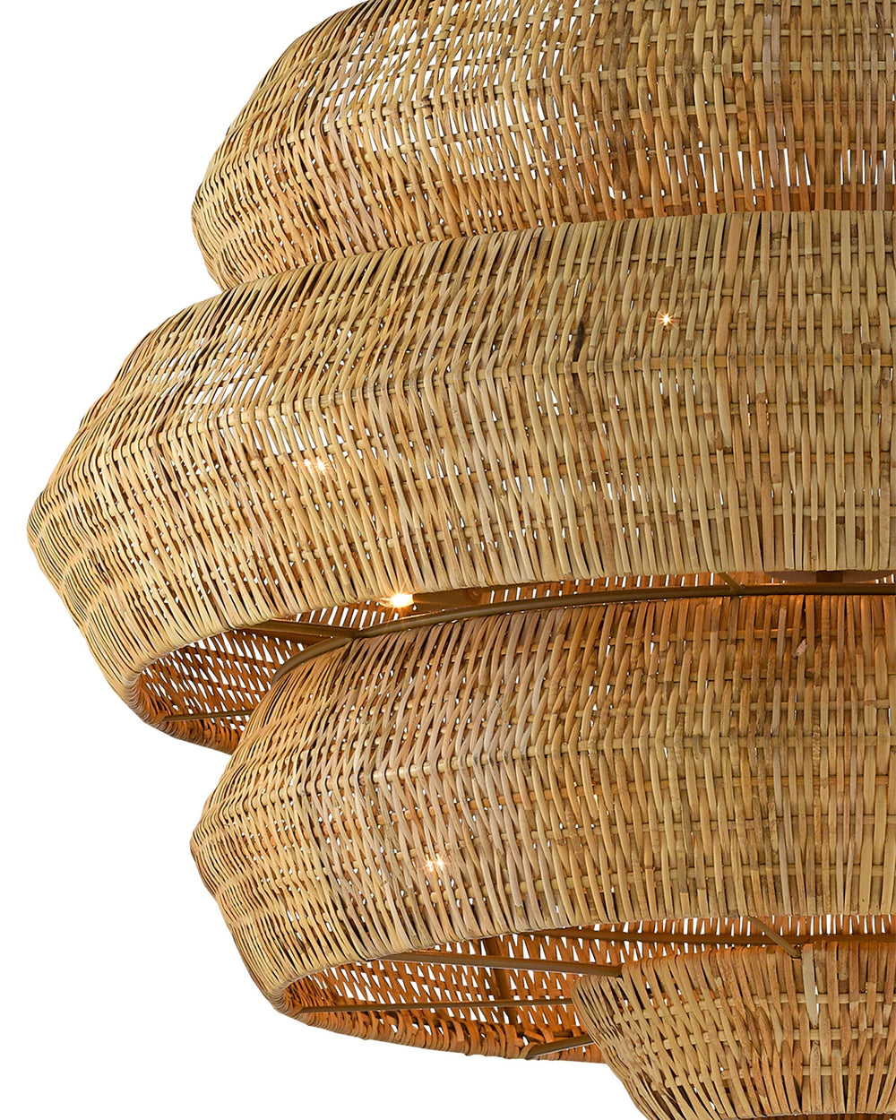 Antibes Grande Chandelier In Khaki & Natural