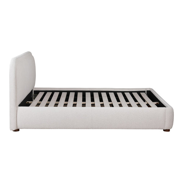Moe's Colin Queen Bed in Oatmeal Velvet