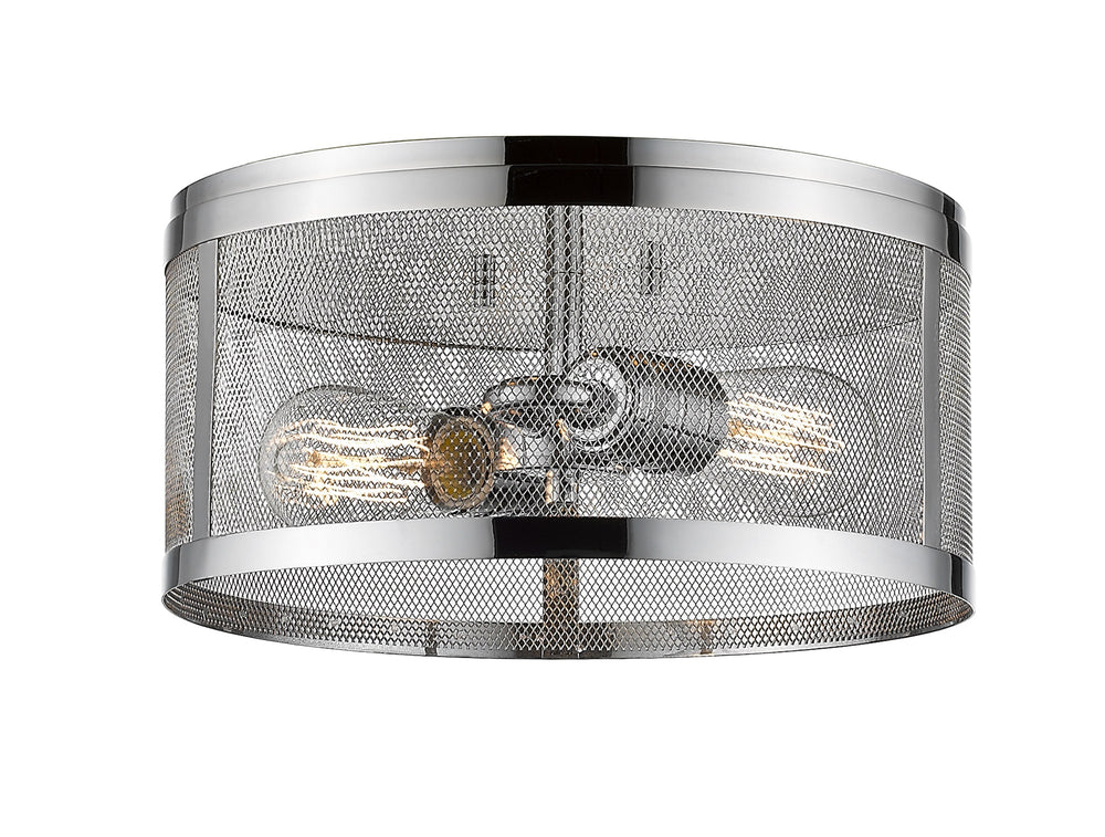Meshsmith 2 Light Flush Mount in Chrome Finish