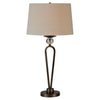 Pembroke Table Lamp In Bronze, Beige
