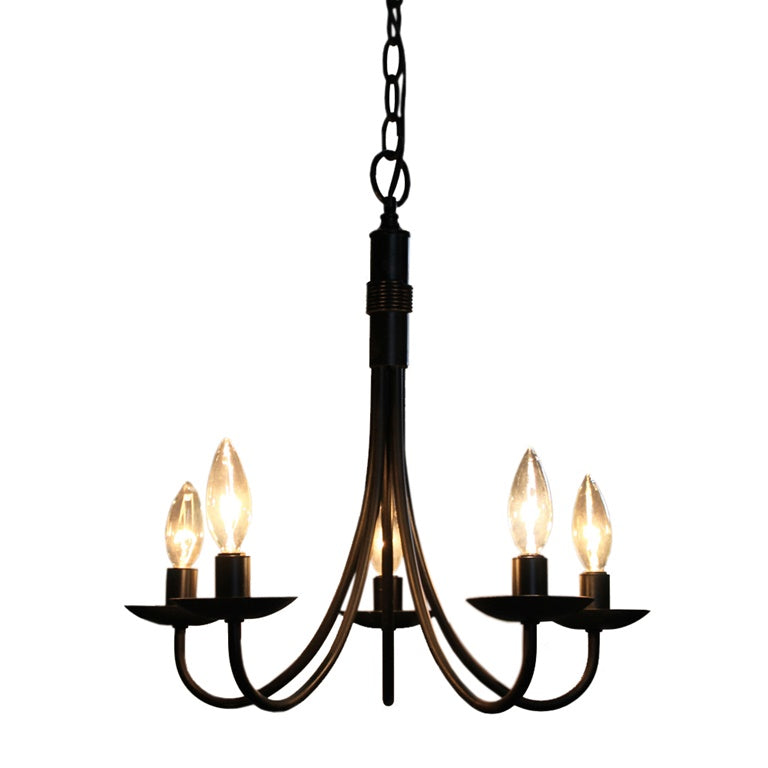 Wrought Iron AC1785EB Chandelier in Black