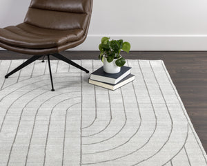 FEZ HAND-LOOMED RUG - IVORY / GREY - 9' X 12'