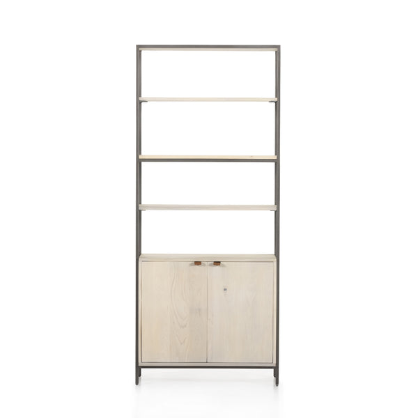 Trey Modular Wide Bookcase In Dove Poplar