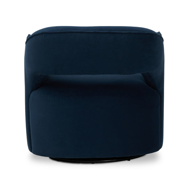 Blythe Swivel Chair - Crypton Henry Navy