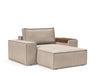 NEWILLA LOUNGER CHAIR W/WIDE ARM RESTS, 39"X61"