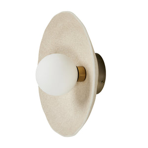 Organic Ceramic Sconce in Light Sand