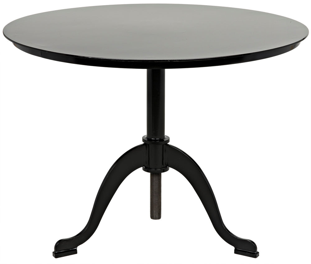 Kaldera Industrial Steel Side Table in Matte Black