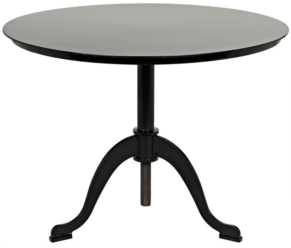 Kaldera Industrial Steel Side Table in Matte Black