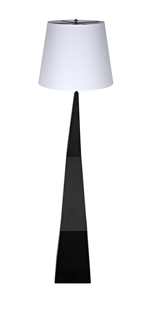 Rhombus Floor Lamp with Shade, Black Metal