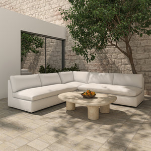 Moe's Miles Outdoor Corner Sofa in White