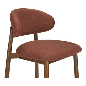 Moe's Ellie Counter Stool in Rust Upholstery