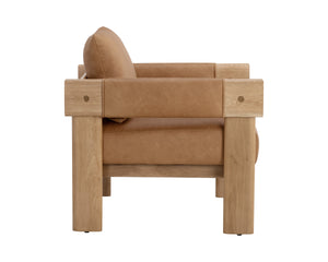 CARMICHAEL LOUNGE CHAIR - LUDLOW SESAME LEATHER