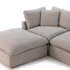 Stevie 5Pc Sec Sofa W/Ottoman In Flannel