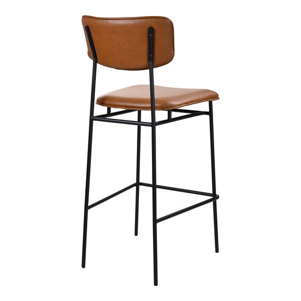 Moe's Sailor Bar Stool Brown with Iron Frame