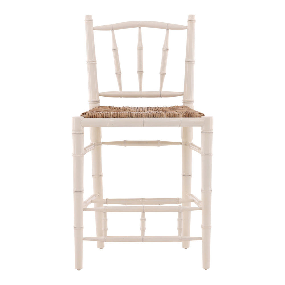 Cream Bamboo Counter Stool