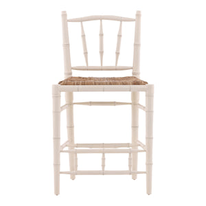 Cream Bamboo Counter Stool