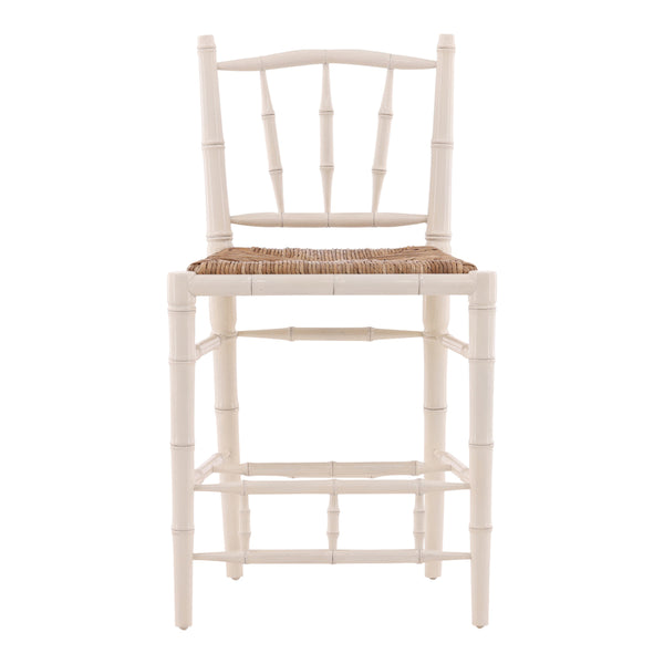 Cream Bamboo Counter Stool