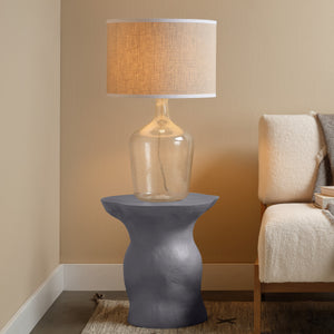 Sculpt Fiber Glass Indoor/Outdoor Side Table, Steel