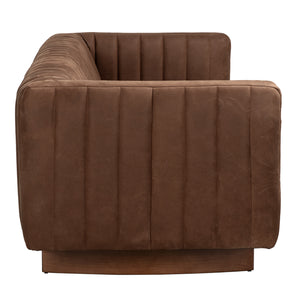 Khann Sofa, Orris Brown Leather