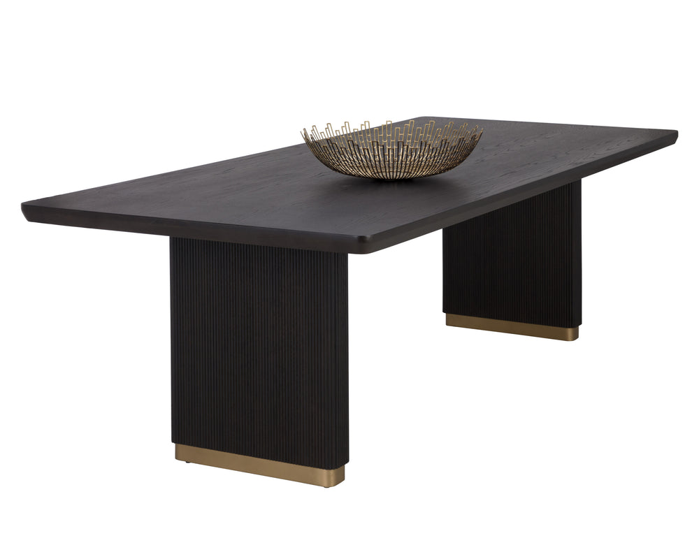 KALLA DINING TABLE - RECTANGULAR - CHARCOAL - 96"