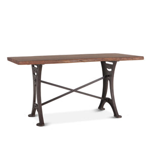 Organic Forge 72-Inch Live Edge Gathering Table with Antique Zinc Base