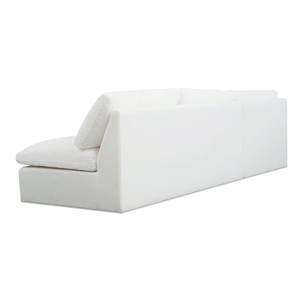 Moe's Miles Outdoor Modular 2 Piece Sofa in White