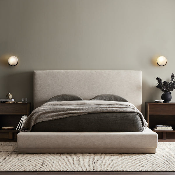 Martina Bed in Queen Size with Bergamo Parchment Finish