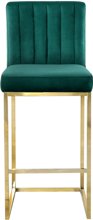 Joanna Stool In Green Velvet