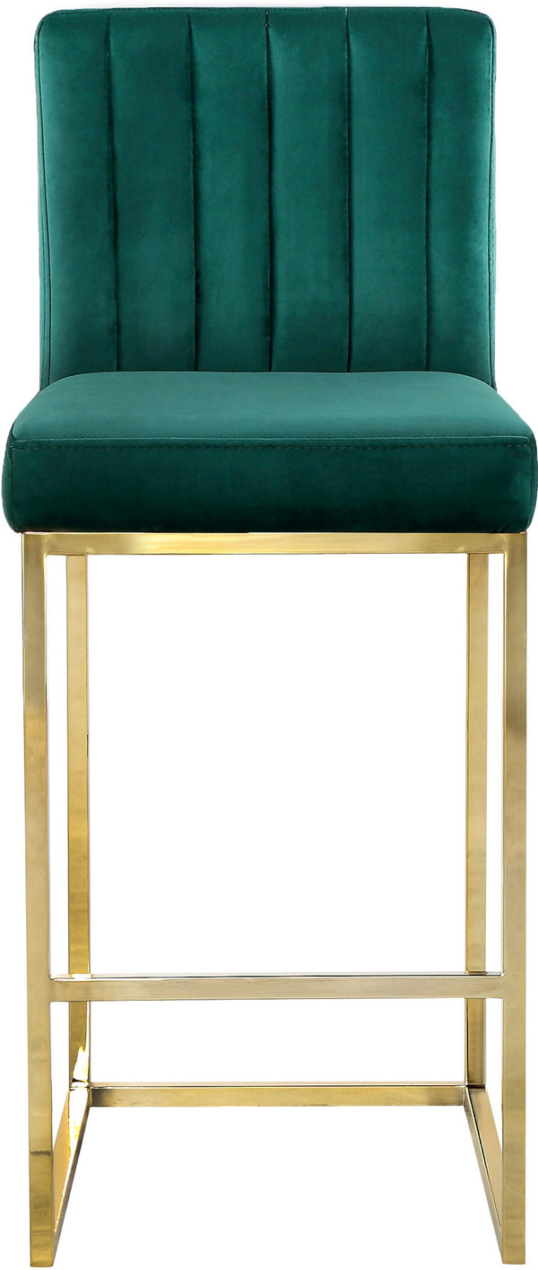 Joanna Stool In Green Velvet