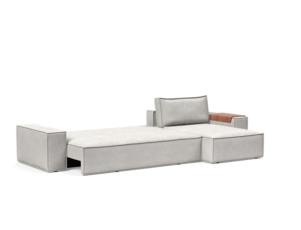 NEWILLA SOFA BED W/LOUNGER 57"X118", W/WIDE ARM RESTS