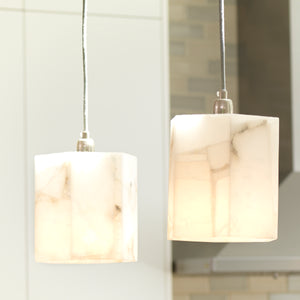 Borealis Alabaster Hexagon 1-Light Pendant