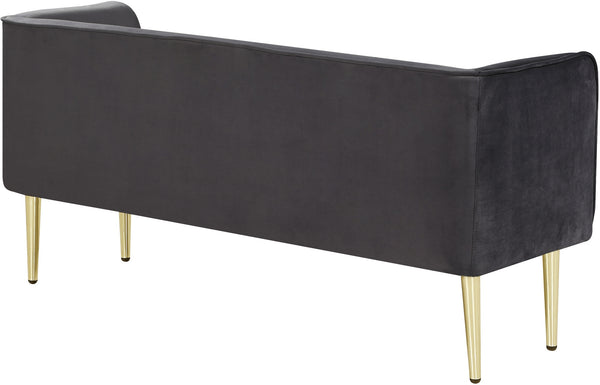 Tim Bench In Grey Velvet