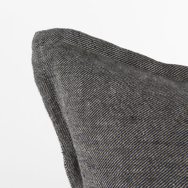Zadie 20L x 20W Light Gray and Dark Gray Fabric Color Blocked Decorative Pillow Cover