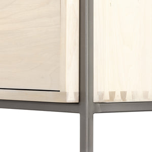 Trey Modular Wall Desk W/ 1 Bookcase - Dove Poplar