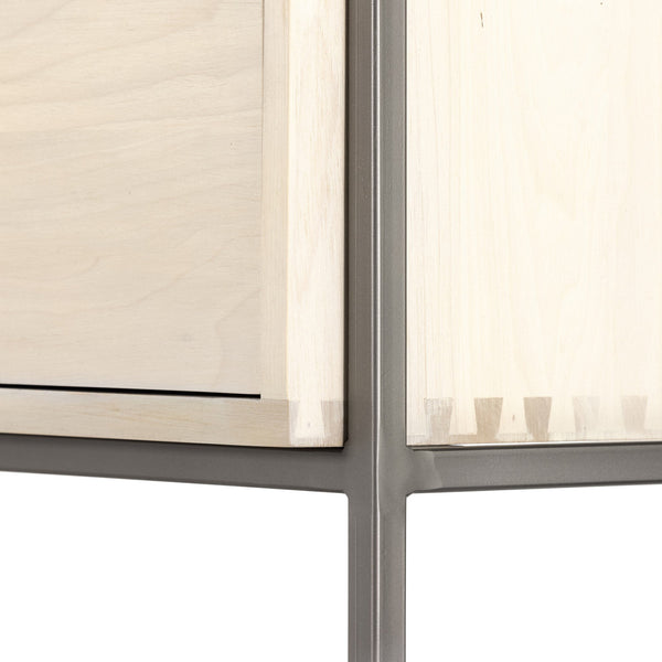 Trey Modular Wall Desk W/ 1 Bookcase - Dove Poplar