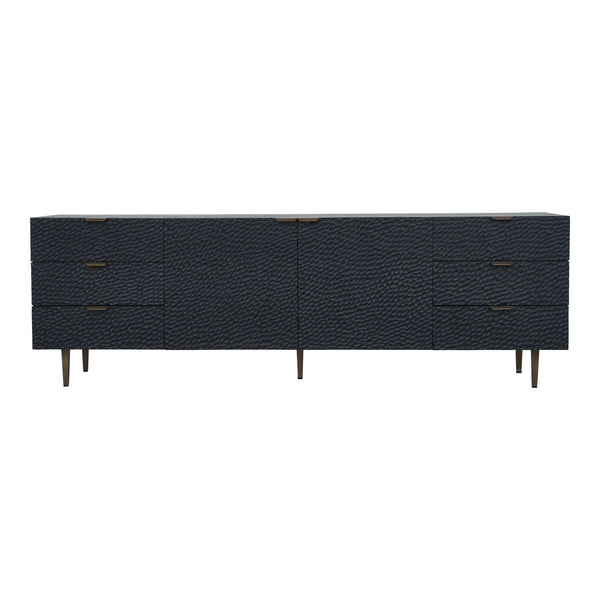 Breu Black Sideboard with Gold Accents
