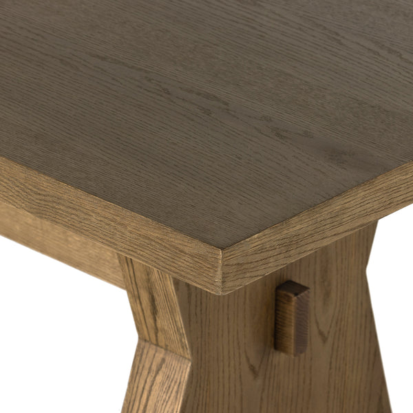 Tia Dining Table 108" In Drifted Oak Solid