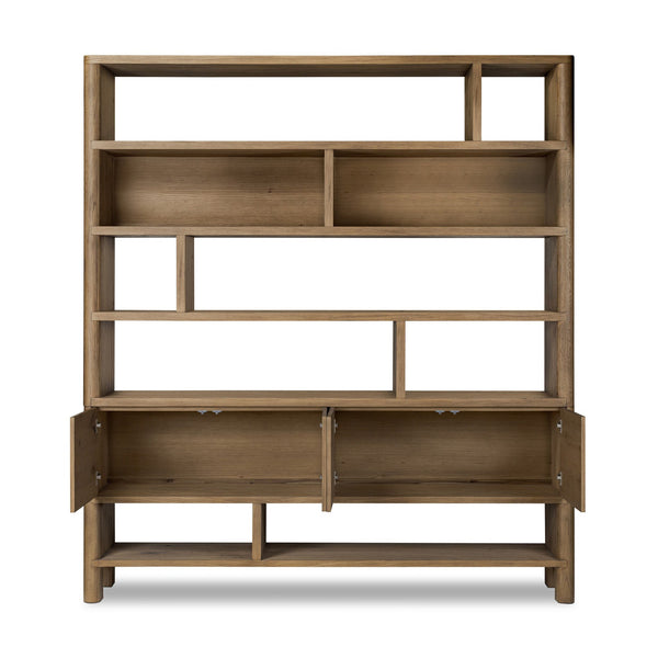 Noeline Wide Bookcase - Worn Oak