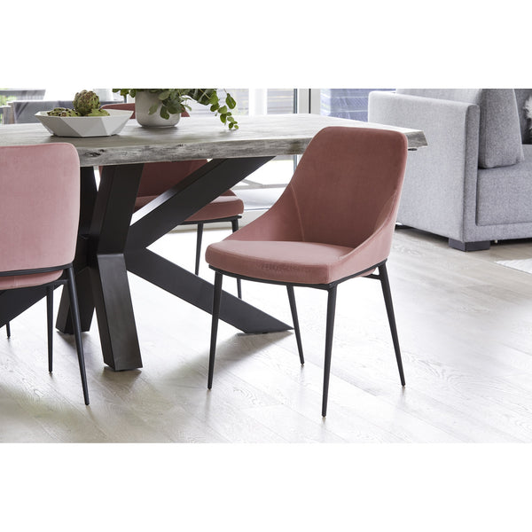 Edge Small Grey Dining Table with Iron Base