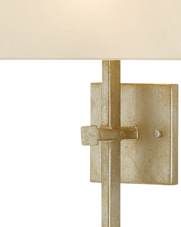 Ashdown Silver Wall Sconce In Silver Leaf