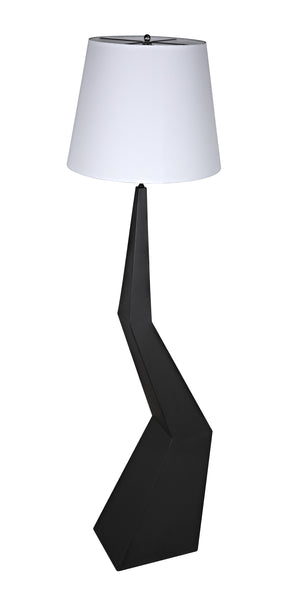 Rhombus Floor Lamp with Shade, Black Metal