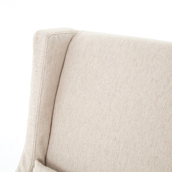 Swivel Wing Chair In Jette Linen