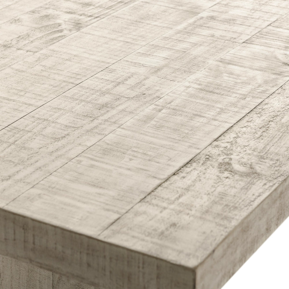 Lynx Solid Wood Dining Table in Antique White Finish