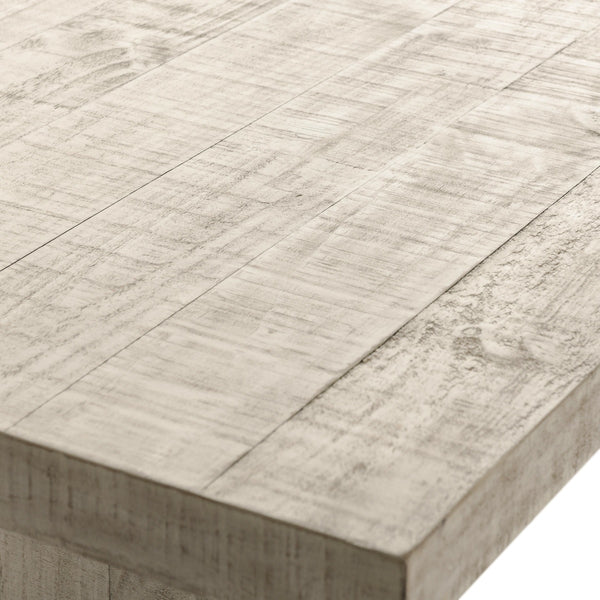 Lynx Solid Wood Dining Table in Antique White Finish