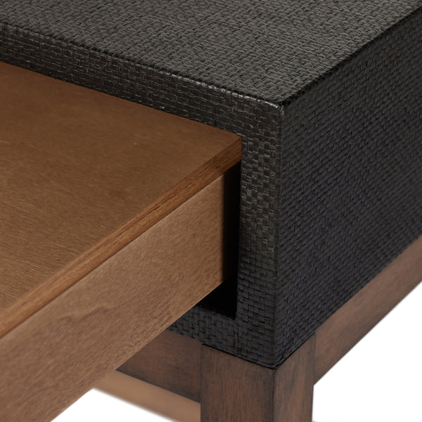 Fiona Desk In Black Raffia