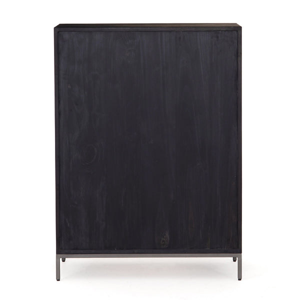 Trey 5 Drawer Dresser - Black Wash Poplar