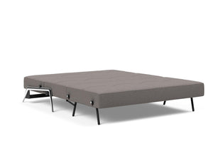 CUBED QUEEN SOFA BED in MIXED DANCE GREY FABRIC WITH Chrome legs 521