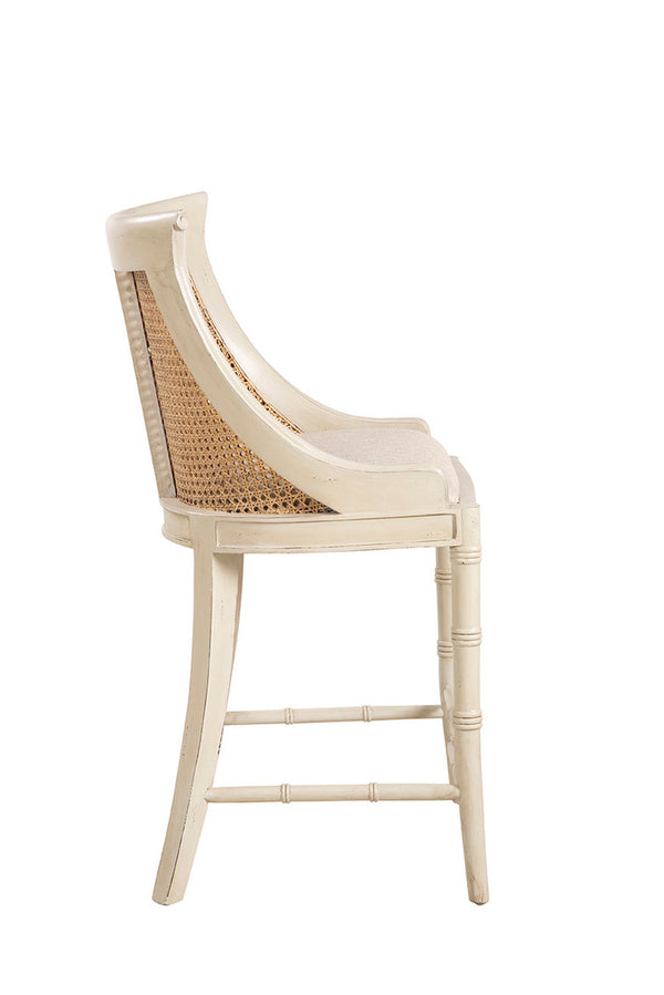 Cream Spoonback Counter Stool