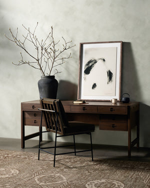 Oakley Desk - Dark Toasted Oak Veneer