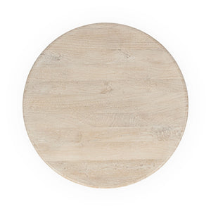 Adir Solid Wood Round Coffee Table - Cream